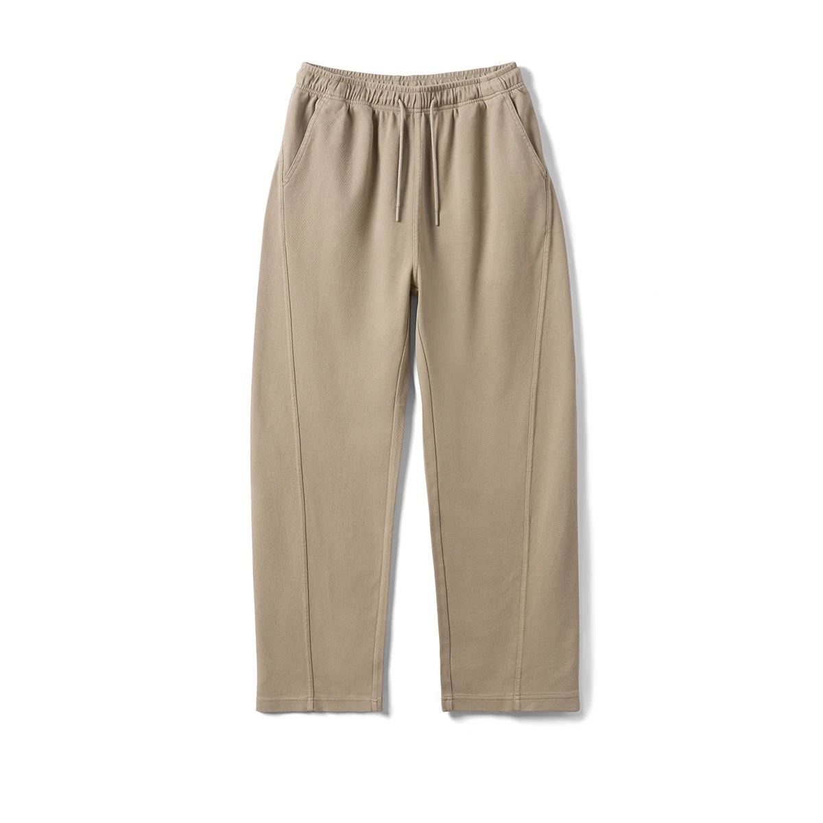CIIVET - Beige pants with measurements on a white background