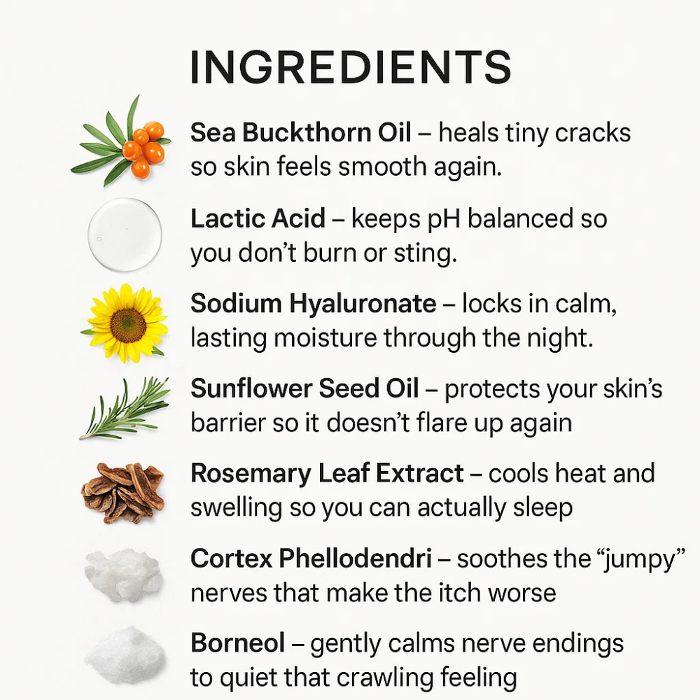 NightSkin™ Natural Vaginal Relief Balm – Doctor Approved Night-Time Care for Itching, Burning & Dryness | Hormone-Free & Organic for Sensitive Skin