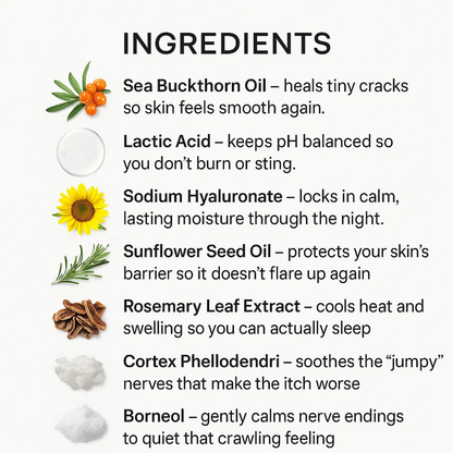 NightSkin™ Relief Balm Night-Time Care for Itching, Burning & Dryness Hormone-Free • Organic • Sensitive Skin