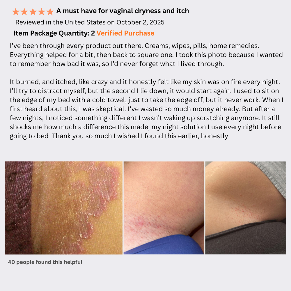 NightSkin™ Natural Vaginal Relief Balm – Doctor Approved Night-Time Care for Itching, Burning & Dryness | Hormone-Free & Organic for Sensitive Skin