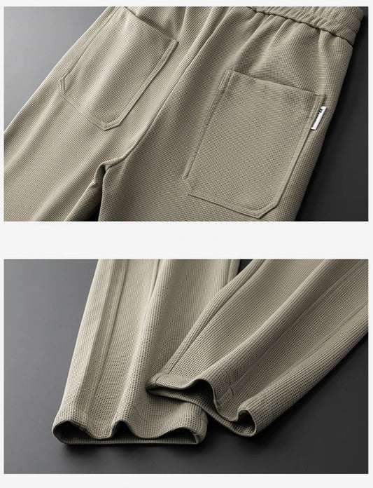 Textured Wide-Leg Jogger